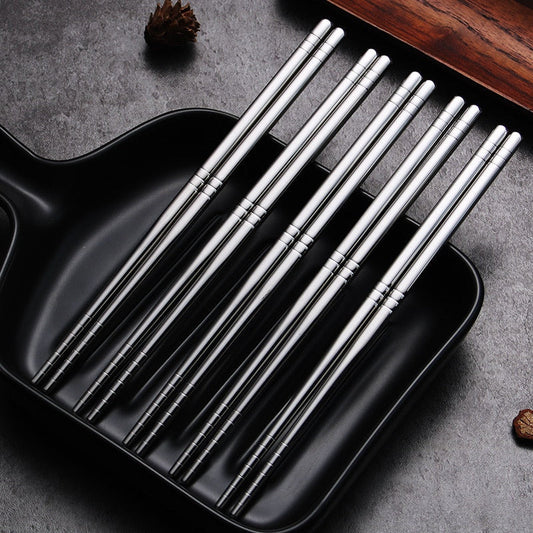 ElegantDine – Luxus Edelstahl Essstäbchen Set für stilvolles Essen