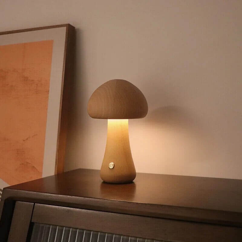 Portabler Dimmbarer 60s Italienischer Designer Pilz Tischlampe