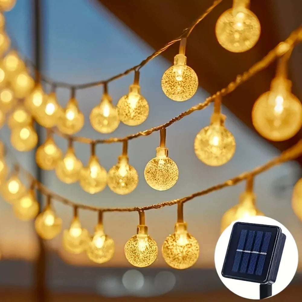 Solar Crystal Light String – LED Außen Dekoration