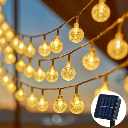 Solar Crystal Light String – LED Außen Dekoration