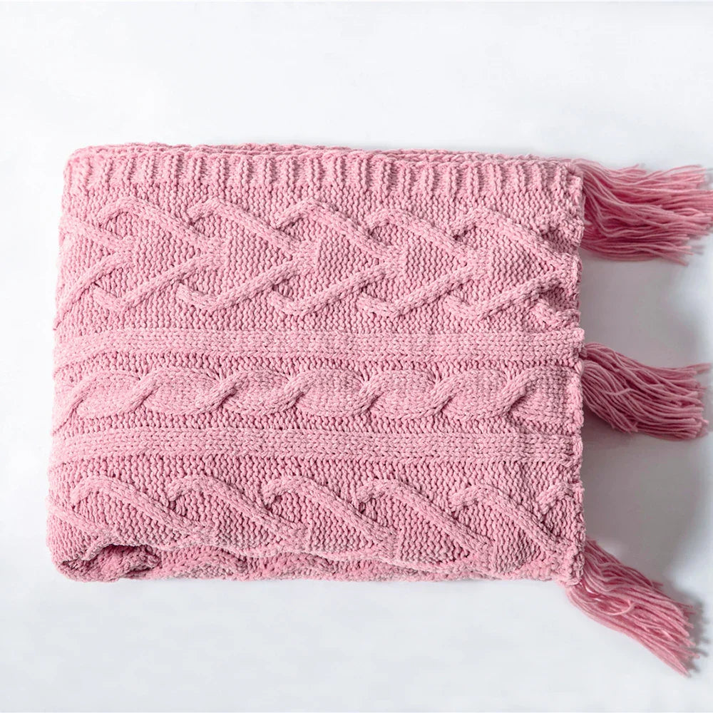 Garduru - Weiche Chenille-Strickdecke für Bett und Sofa