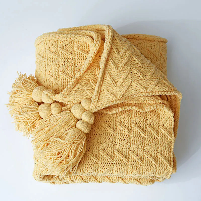 Garduru - Weiche Chenille-Strickdecke für Bett und Sofa