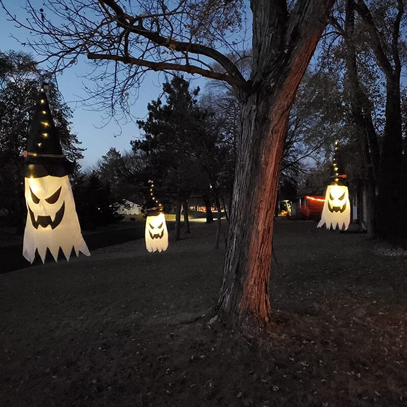 Blitzender Geist: LED Halloween Feier Hexenhut