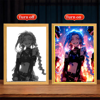 Royaleva League of Legends LED Lampe - Dimmbare 3-Farben Nachtlicht mit Gaming Kunst