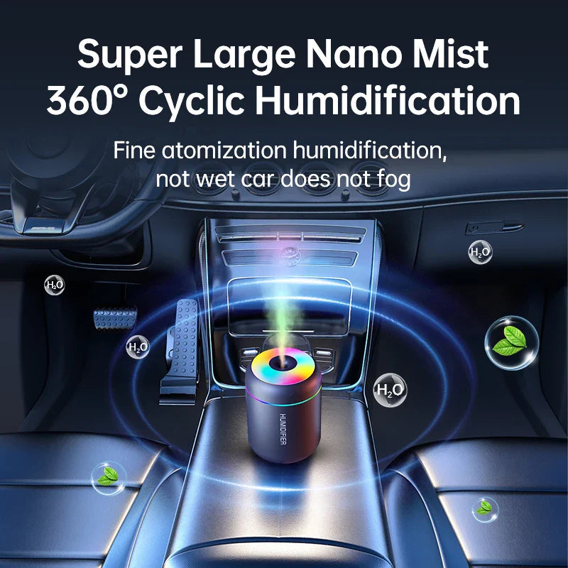 180ML Mini USB Aroma Diffuser - Elektrischer Luftbefeuchter für Zuhause, Auto & Schlafzimmer, ätherisches Öl Reinigung mit Nebellichtern