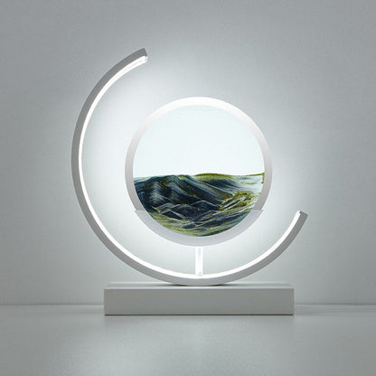 Lampe Art Sand Dynamisch 3D – Tisch LED Entspannend mit Effekt Naturlandschaft