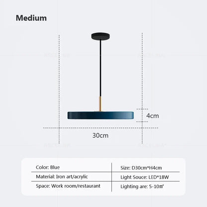 Minimalistische Metall Hängeleuchte