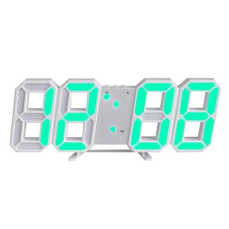 Garduru 3D LED Wanduhr | Moderne Digitale Uhr | Dimmbares LED Licht | Stilvolle Wanddeko