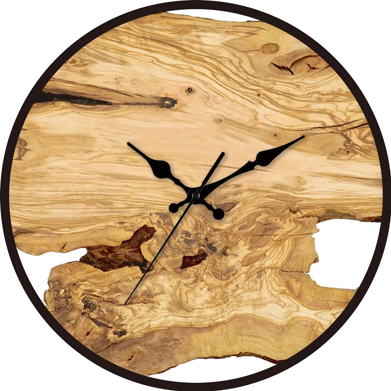 Geräuschlose Wanduhr aus Acryl und Holz