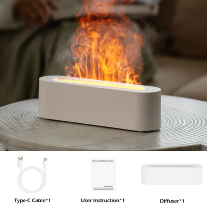 Ätherisches Öl Aroma Diffuser Flamme Luftbefeuchter mit RGB Licht