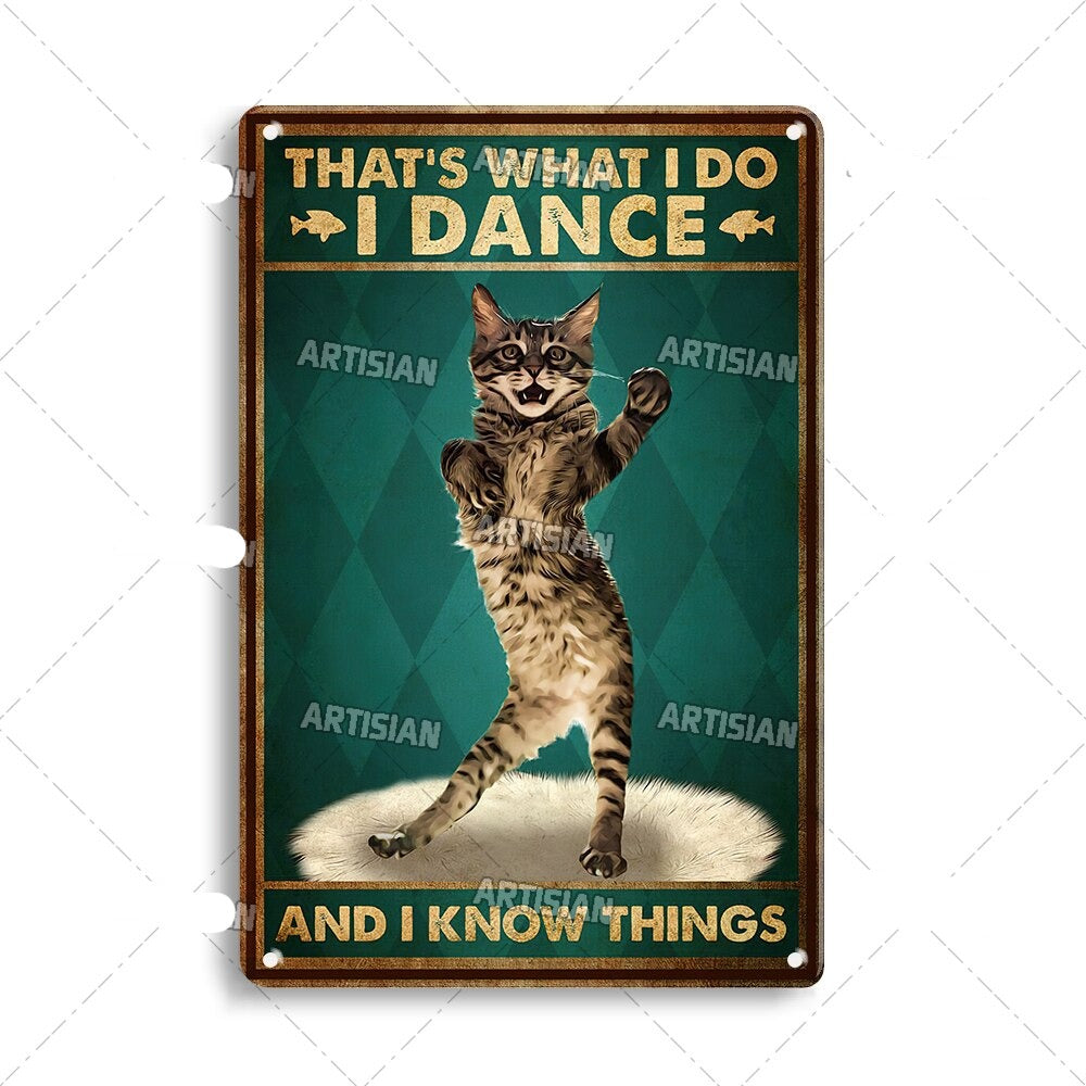 Vintage Cat | Metallposter
