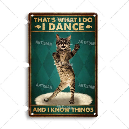 Vintage Cat | Metallposter
