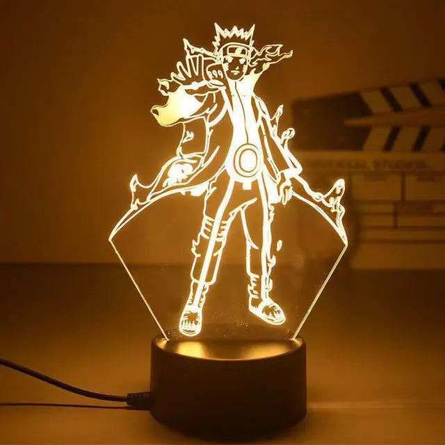 Naruto 3D LED Nachtlampe – Anime Licht mit Kakashi, Sasuke & Naruto