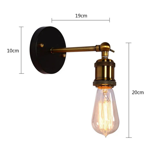 Industrielle verstellbare Wandlampe - Amerikanischer Retro-Stil