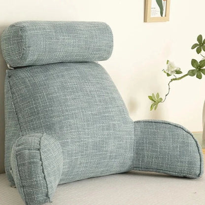 Deluxe Rückenstütz-Kissen – Ergonomische Unterstützung mit verstellbarem Kopfteil & waschbarem Bezug