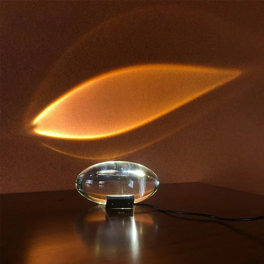 Royaleva Italienische Kristall-LED-Tischlampe mit Nachtprojektion und einstellbaren Farben