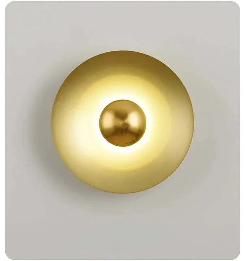 Bunte 30 cm Moderne Kreiswandlampe mit Gold