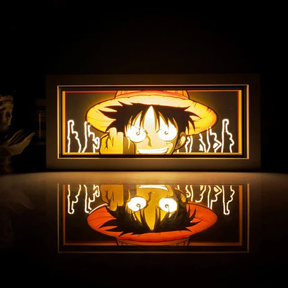 Anime 3D LED Lichtbox – Dragon Ball-inspirierte Papierschnitt-Nachtlampe mit Fernbedienung