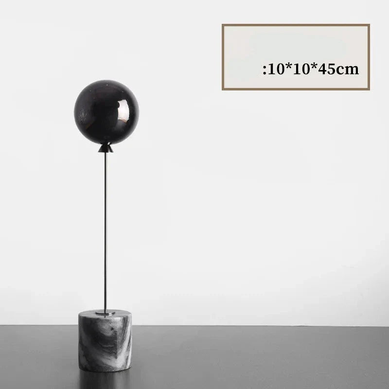 Ballon Marmor Basis Metall Ornamente