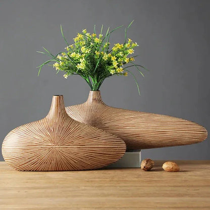 Garduru Sahara Skulpturierte Vase | Handgefertigt | Moderne Deko für Zuhause | Elegantes Design