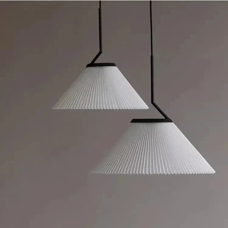 Aufhängung Nordic Plissée Creme – Elegantes skandinavisches Design aus LED-Stoff