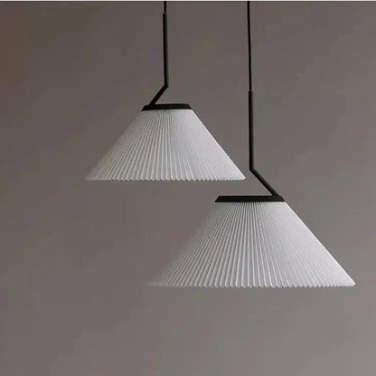 Aufhängung Nordic Plissée Creme – Elegantes skandinavisches Design aus LED-Stoff