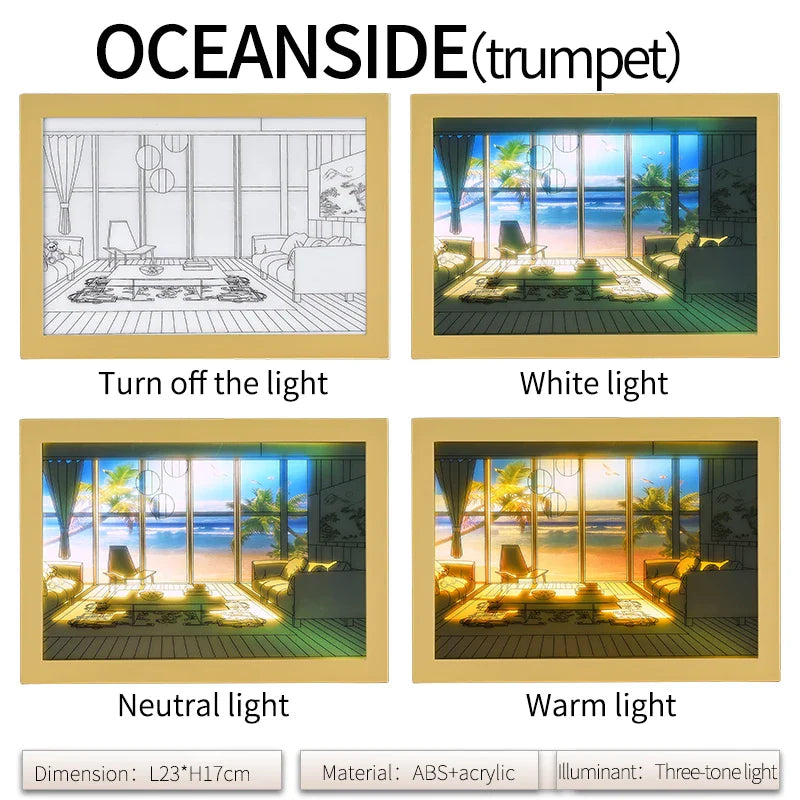 Modern dimmbares Lichtgemälde – Minimalistische leuchtende Kunst für Schlafzimmer & Wohnzimmer