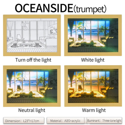 Modern dimmbares Lichtgemälde – Minimalistische leuchtende Kunst für Schlafzimmer & Wohnzimmer