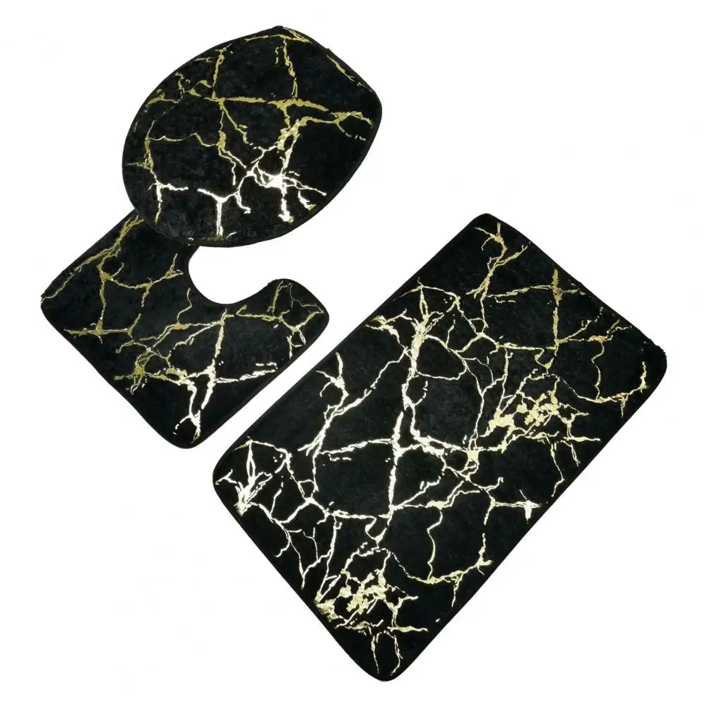 Garduru Druck Toilettenteppich Set im eleganten Marmor-Stil