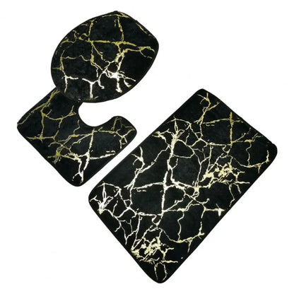 Garduru Druck Toilettenteppich Set im eleganten Marmor-Stil