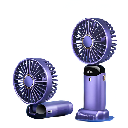 Wiederaufladbarer Handventilator 5 Geschwindigkeiten | CoolBreeze