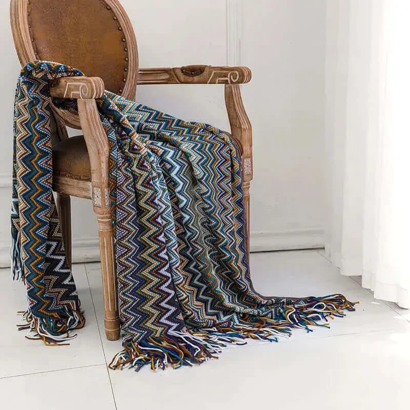 Retro Bohemian Strick gestreiftes Blanket