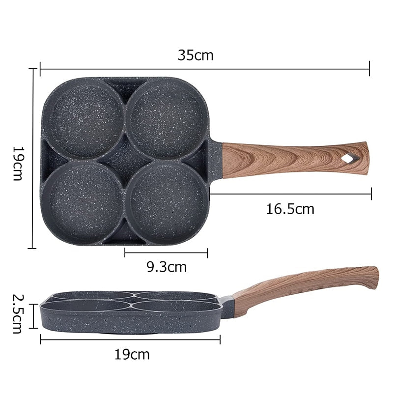 Garduru Antihaft 4 Tassen für Eierpfannkuchen