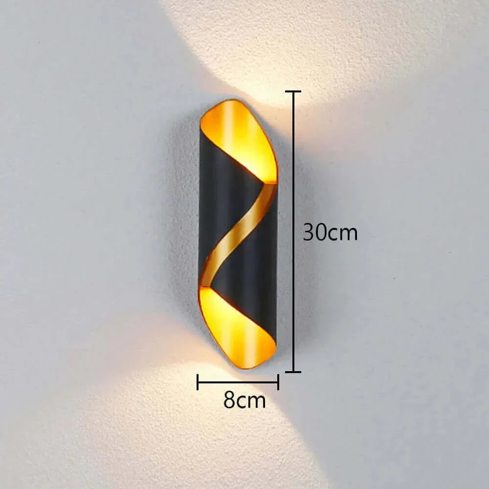 Moderne Minimalistische Nordische Wandlampe Mit Goldenem Glühen