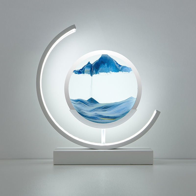 Lampe Art Sand Dynamisch 3D – Tisch LED Entspannend mit Effekt Naturlandschaft