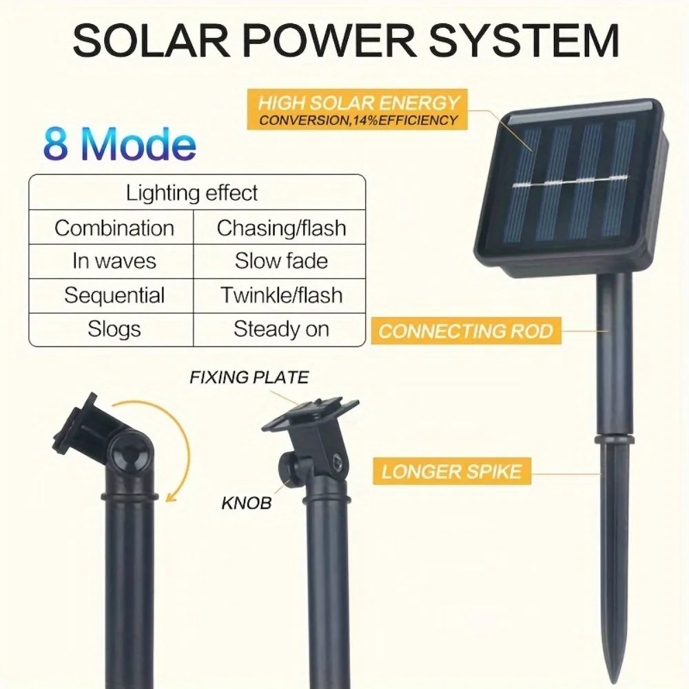 Solar Crystal Light String – LED Außen Dekoration