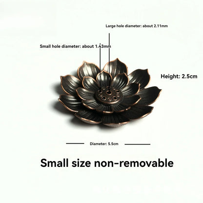 Alloy Räucherstäbchenhalter Buddhismus Lotus Linie Räucherteller Sandelholz-Spulenbasis Tempel Yoga-Studios Wohnkultur