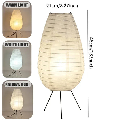 Royaleva Japanische Xuan-Papier-Tischlampe mit dimmbarem LED-Licht