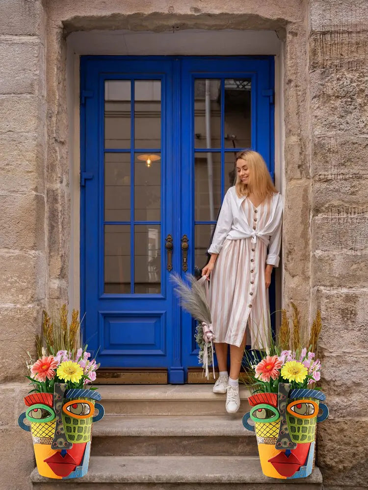 Bunter Gesichts-Blumentopf – Kreative Deko für Zuhause und Garten
