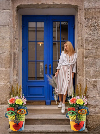 Bunter Gesichts-Blumentopf – Kreative Deko für Zuhause und Garten