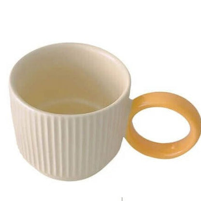 Großer Griff Japanische Keramische Kaffeetasse - Einzigartiges Post-Moderne Design