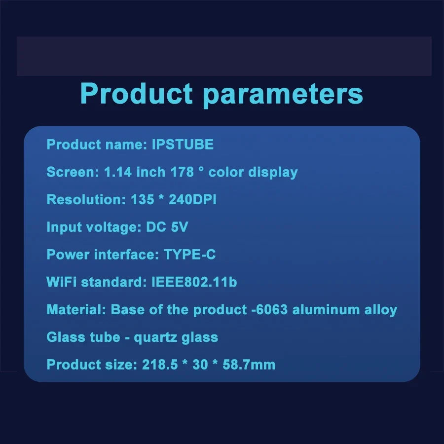 IPSTube RGB DIYGlow LED-Röhre Digitaluhr, Nachtlichter und elektronisches Album