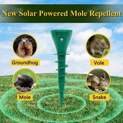 Garduru MOLE REPELLER – Solarbetriebener Maulwurfschreck mit 3 Vibrationsmodi & IP65 für effektiven Gartenschutz