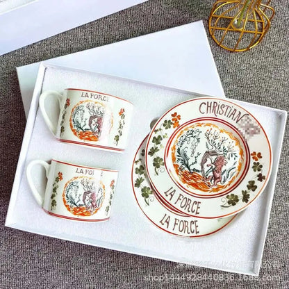 Feine Bone China Art Deco Frühstückstassen