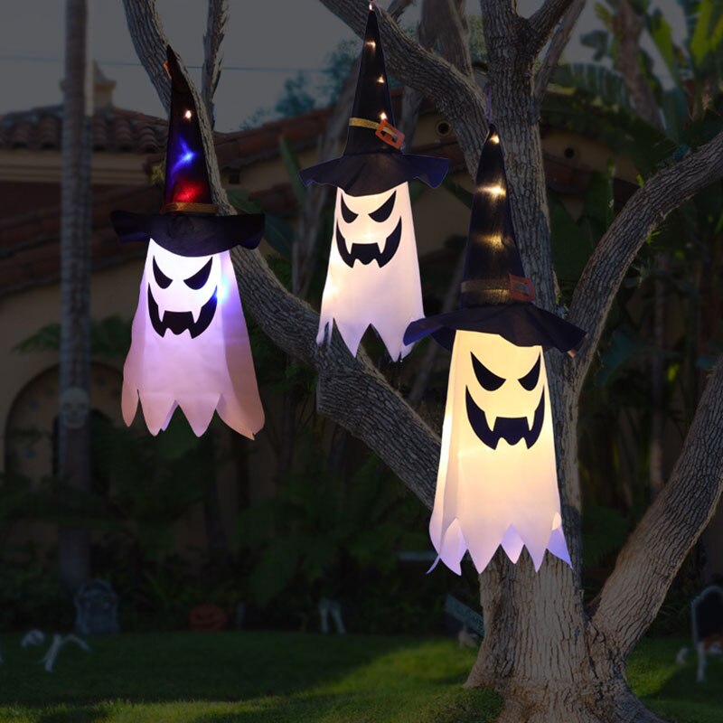 Blitzender Geist: LED Halloween Feier Hexenhut