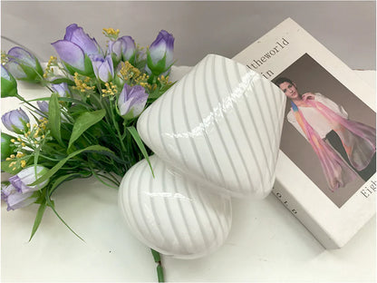 Murano Glas Pilzlampe – Vintage Pink LED Licht für Gemütliche Atmosphäre