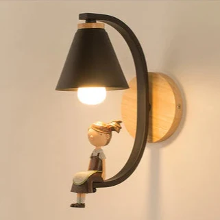 Weiße verspielte Glüh-Wandlampe