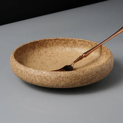 Soot Keramik Tiefplatte – Handgefertigte Optik – Vielseitig und Robust