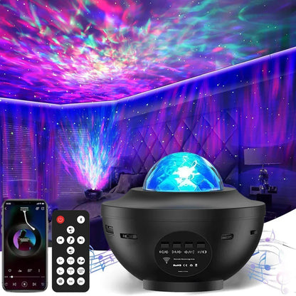 Bunter Sternenhimmel Projektor Nachtlicht Kinder Bluetooth Musiklampe Geschenk