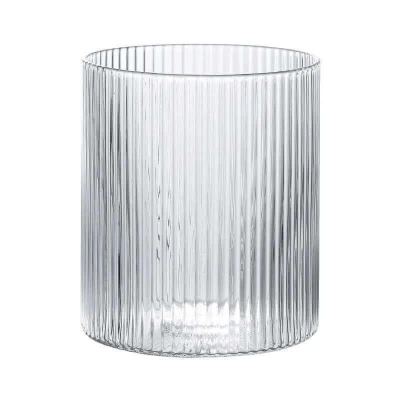 Set von 300ML geripptem Mi-Century Modern Old Fashioned Glas